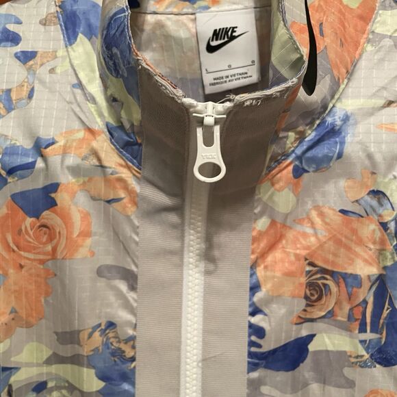 Nike Womens Woven Floral Track Zip Jacket Size L - CZ8184 072 Windbreaker NWT - Picture 13 of 16